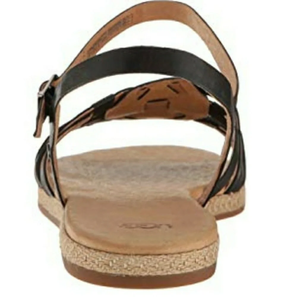 UGG Black Leather Strappy Ankle Sandals Size 11: GOOD CONDITION - Picture 5 of 8